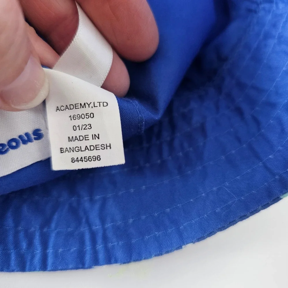 Kids O'Rageous Whale Print Bucket Hat Blue White Green Sea‎ Life Beach Sun